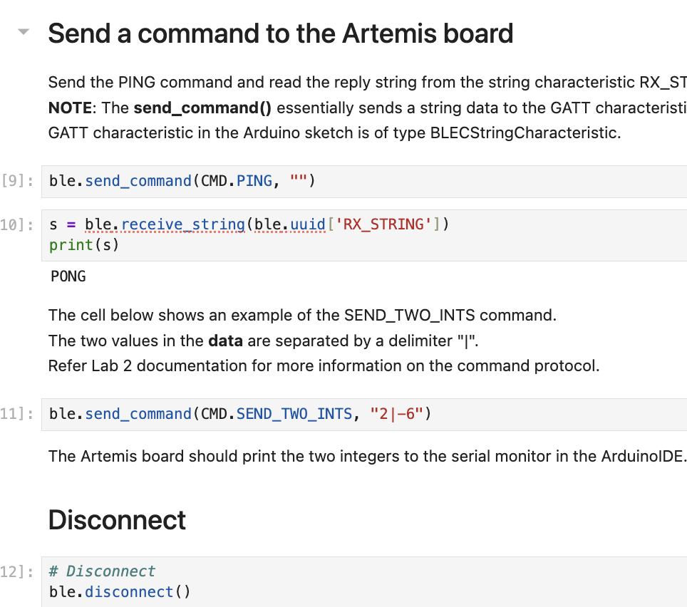 Laptop send PING to Artemis