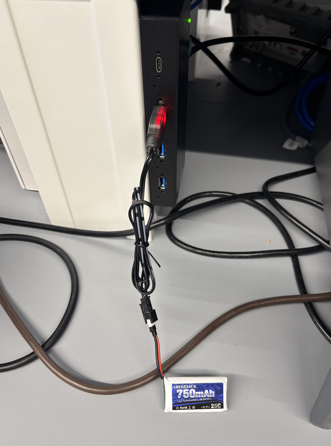 750mAh battery charging