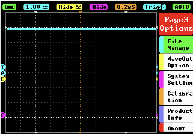 Oscilloscope: 100% duty cycle PWM